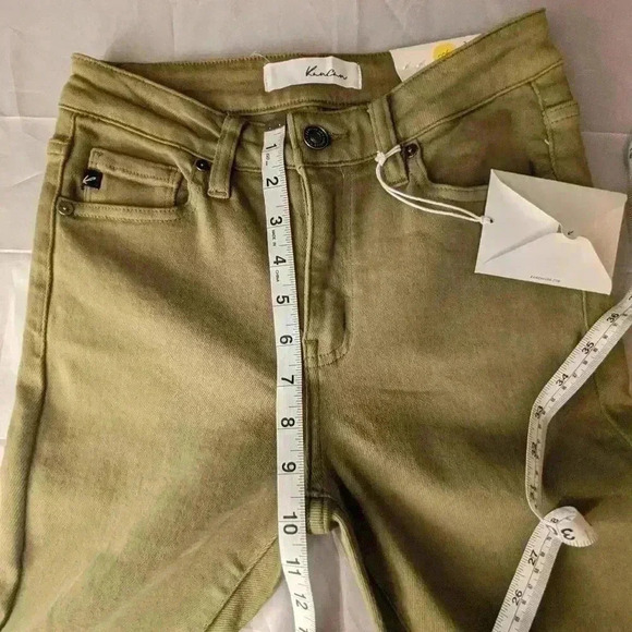 Kancan Women's Size 3/25 High Rise Super Skinny Olive Green Pants NWT - Picture 7 of 8